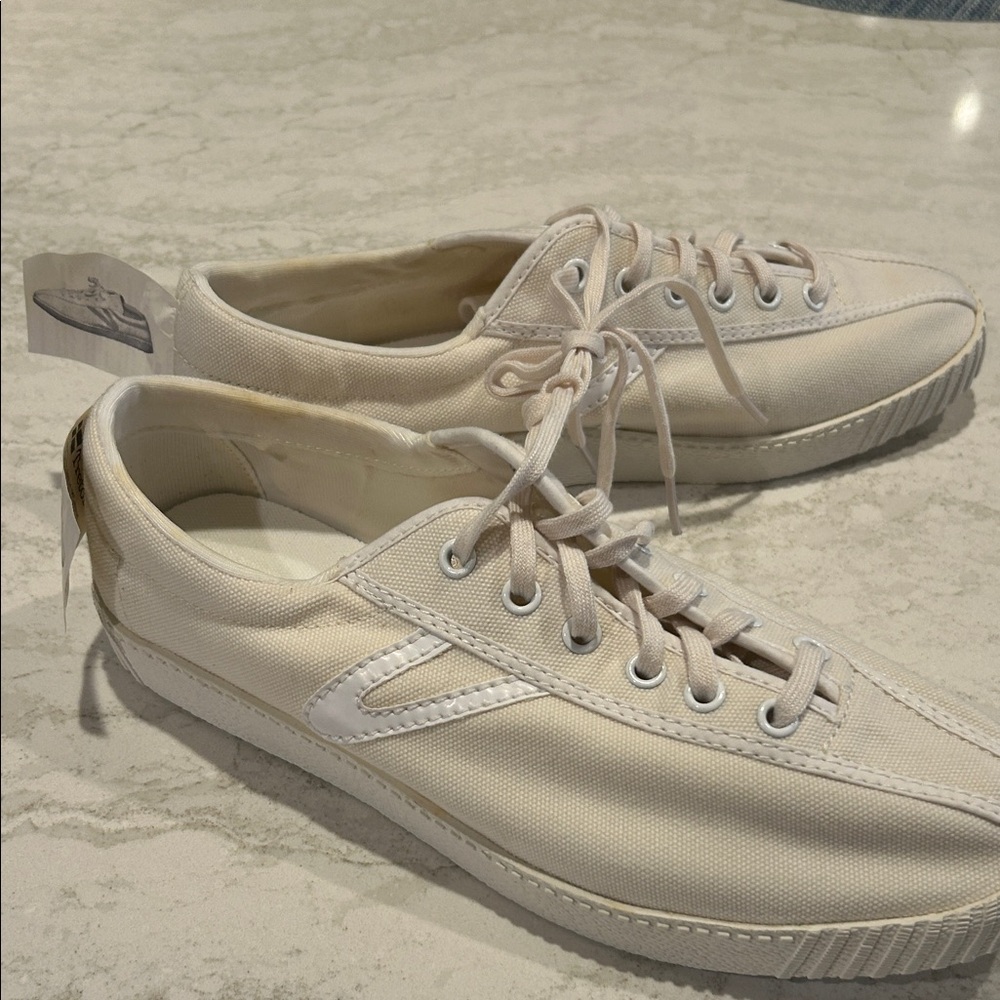 Tretorn White Canvas Sneakers
